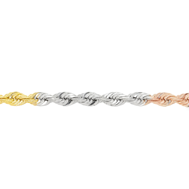 10k Tri-Color Gold Rope Chain 5.5 mm RP003-24